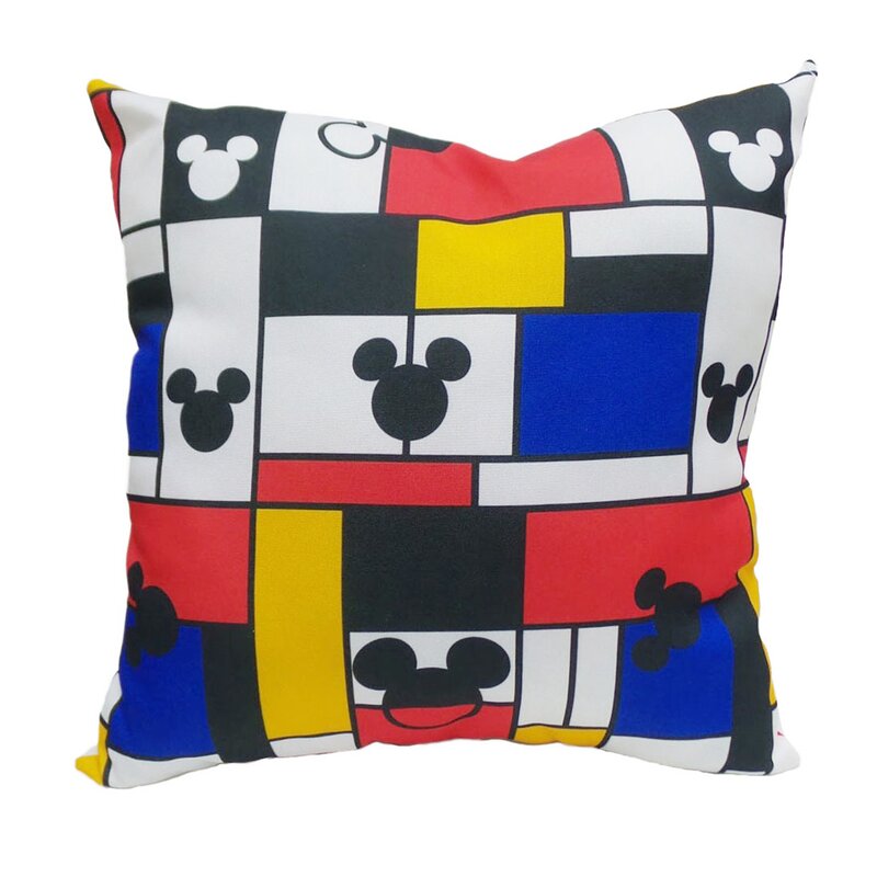 Disney Mickey Mondrian Print Indoor/Outdoor Throw Pillow